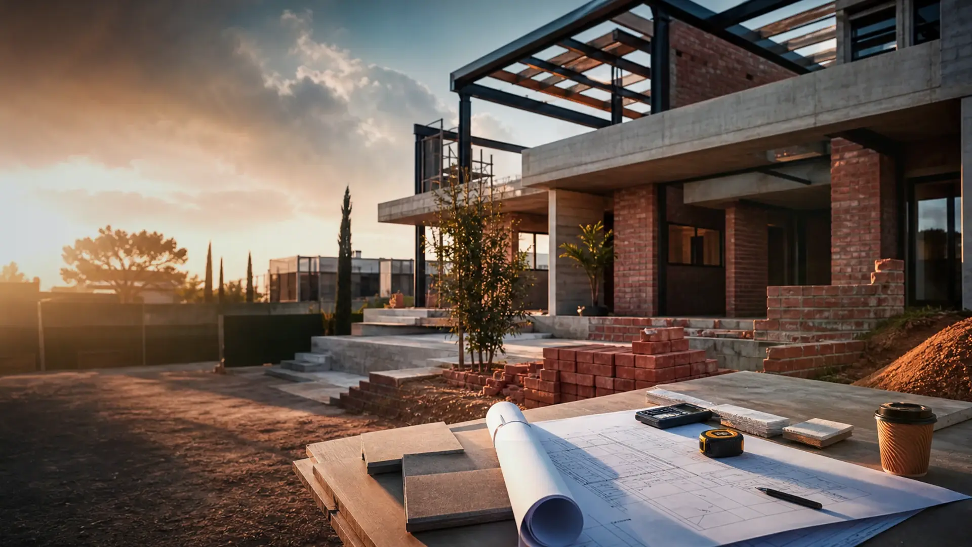 Industrial Builders in Apex – Floors, Steel and Phased Works banner showing a Benoni local building site context with plans, access notes and residential materials