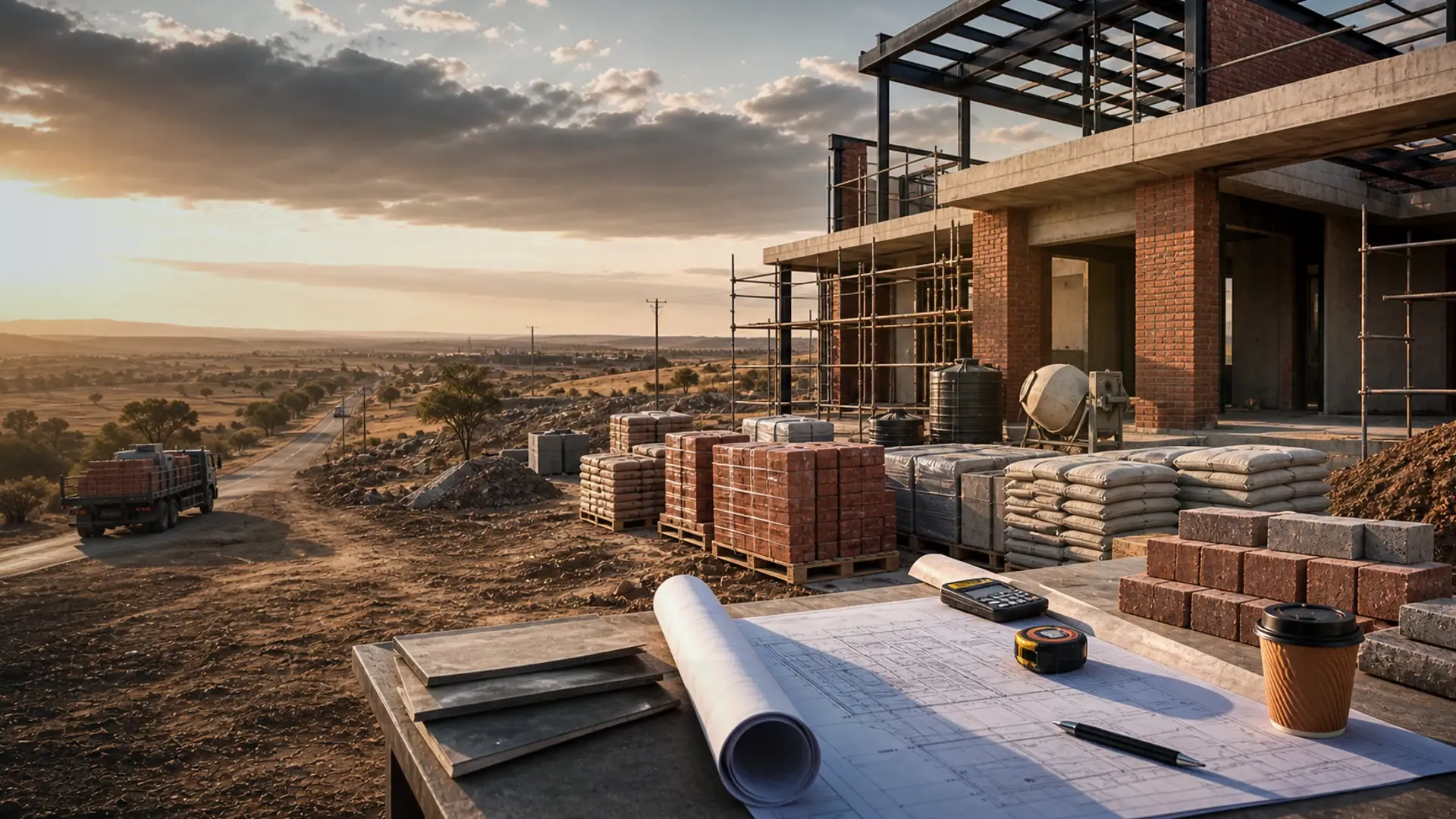 Builders in Northmead – Family-Home Extension Country banner showing a Benoni local building site context with plans, access notes and residential materials
