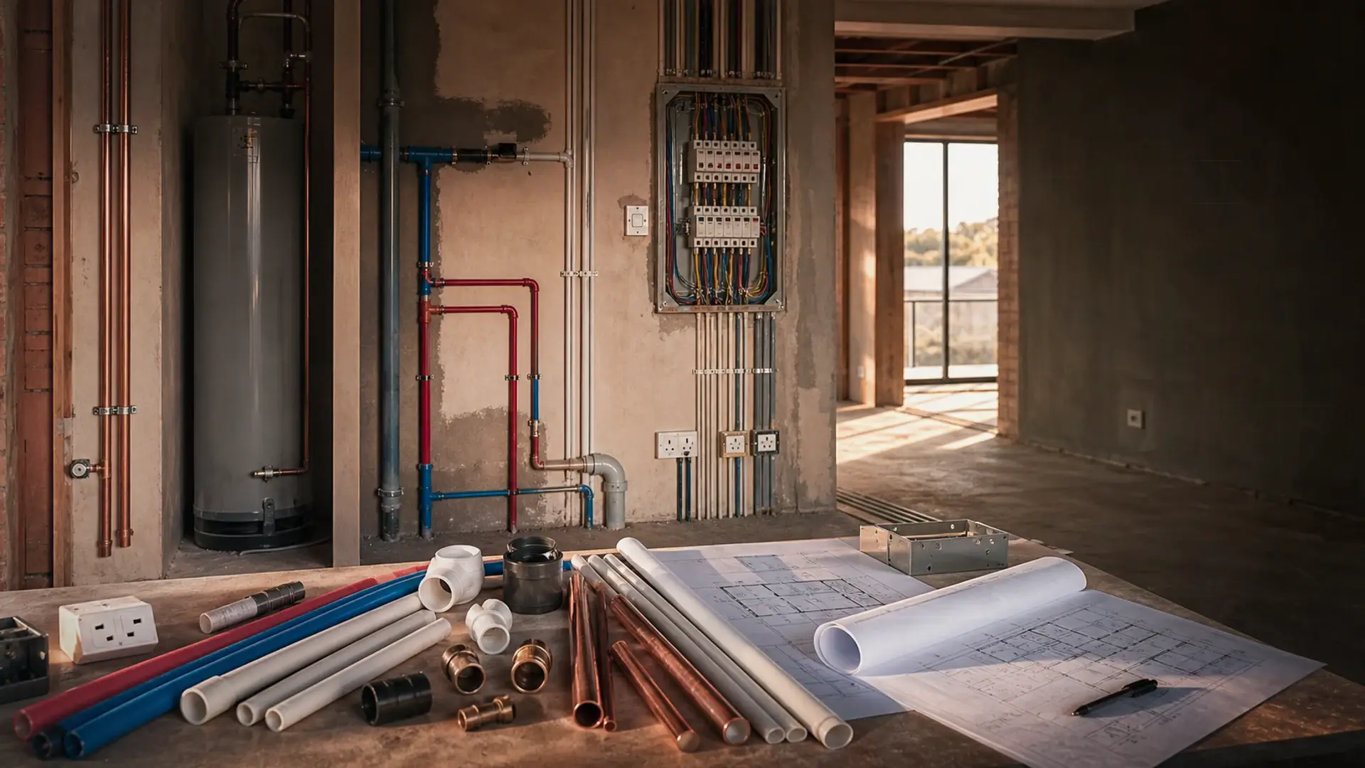 Certificates Needed When Selling a House in SA banner showing a boundary wall or retaining wall setout with masonry materials and measured alignment